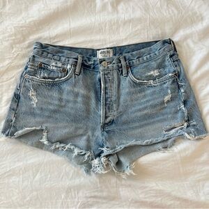 AGOLDE Women's Distressed Denim Parker Shorts